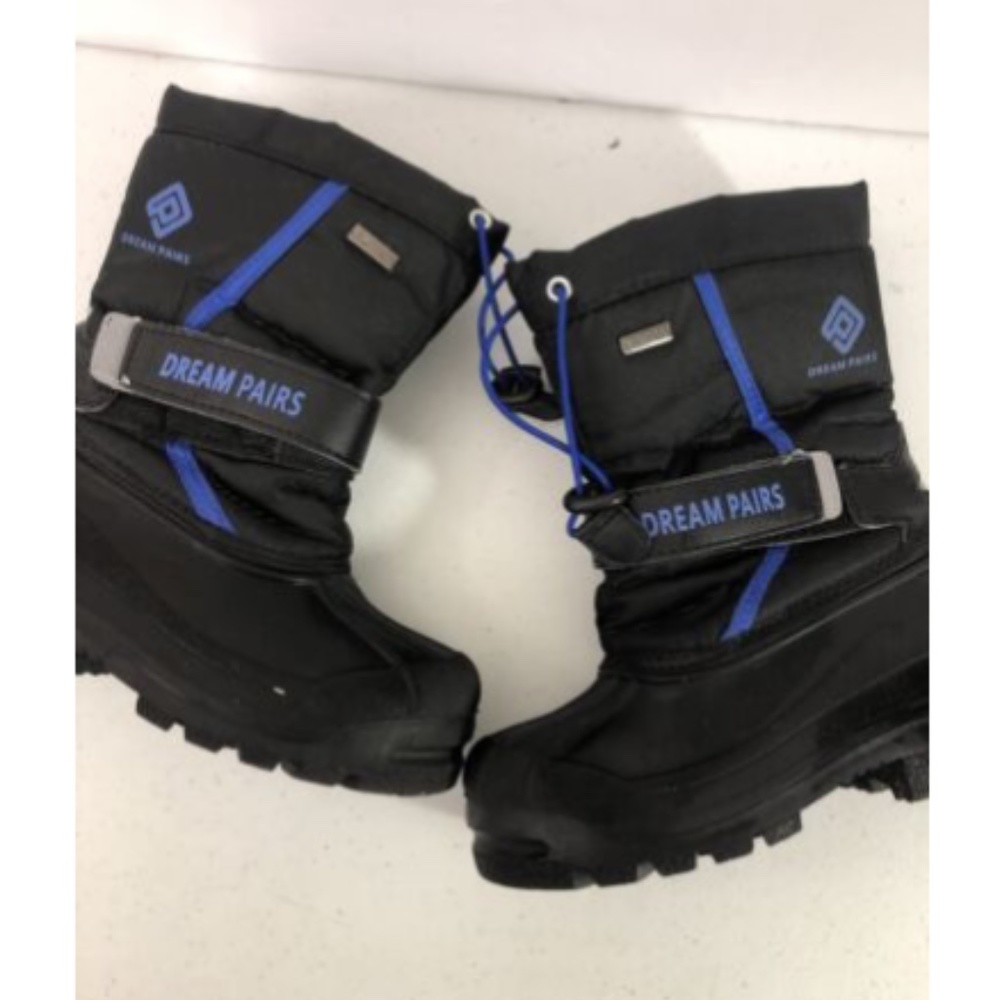 Kids Snow Boots Size 11 Black Blue Boys Waterproof Thinsulate Dream Pairs - Picture 7 of 8